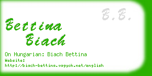 bettina biach business card